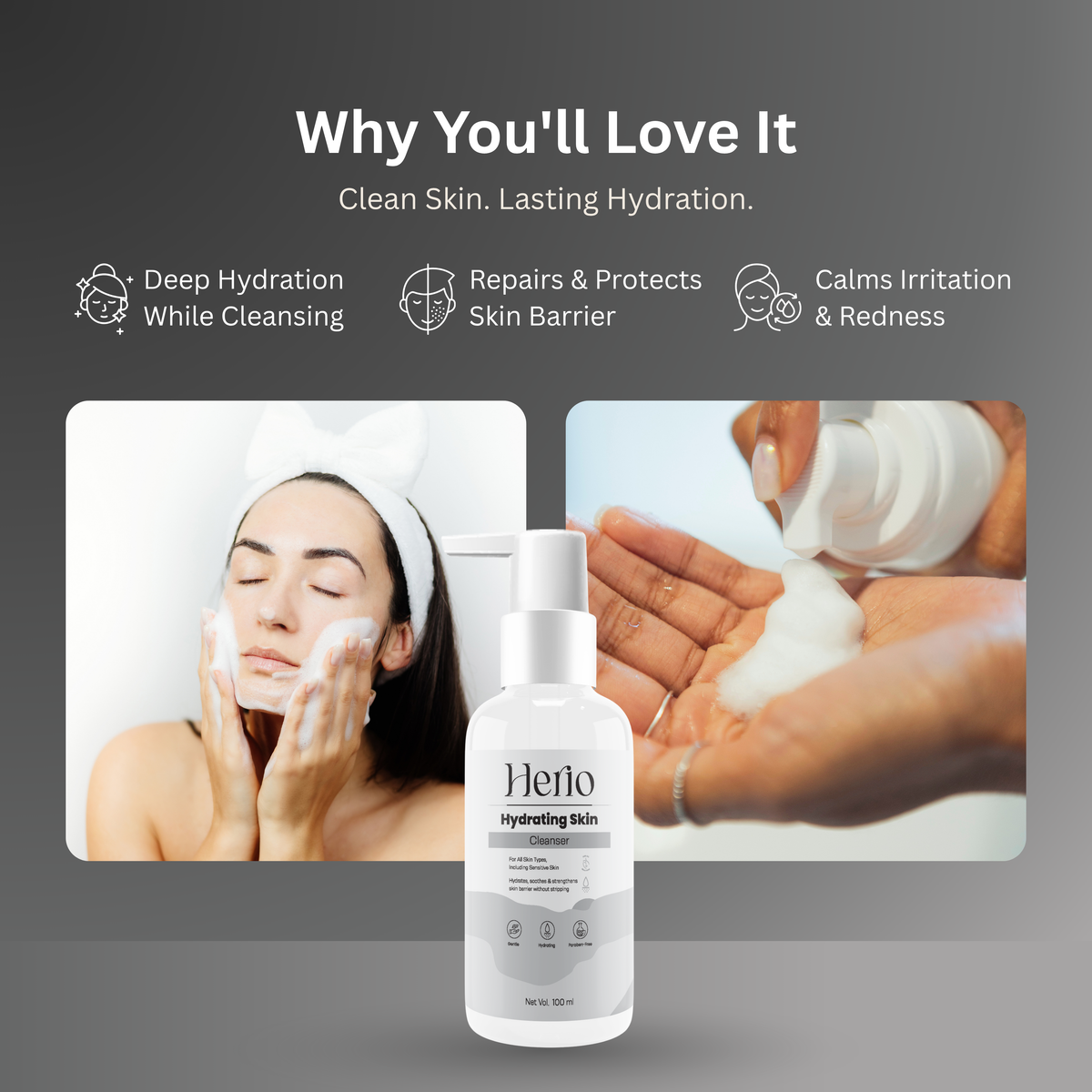 Herio Hydrating Skin Cleanser